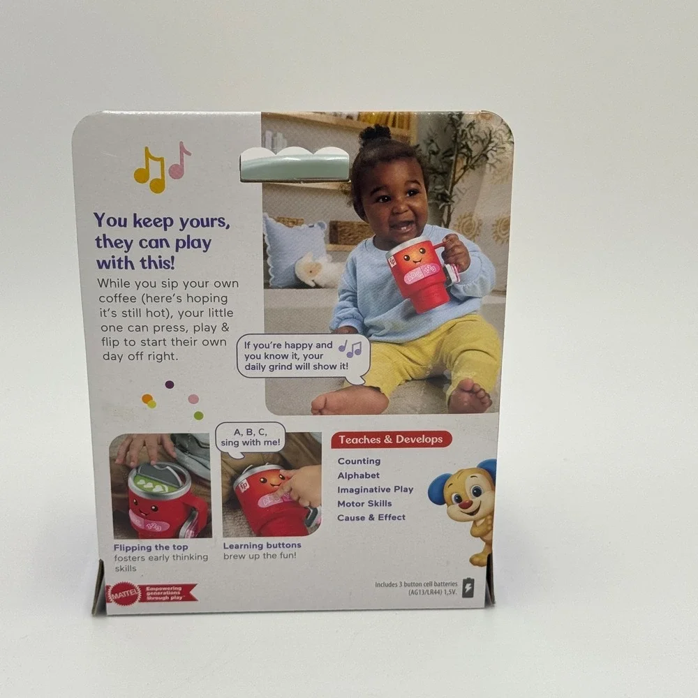 Fisher Price Laugh & Learn Wake Up & Learn Coffee Mug Red New‎